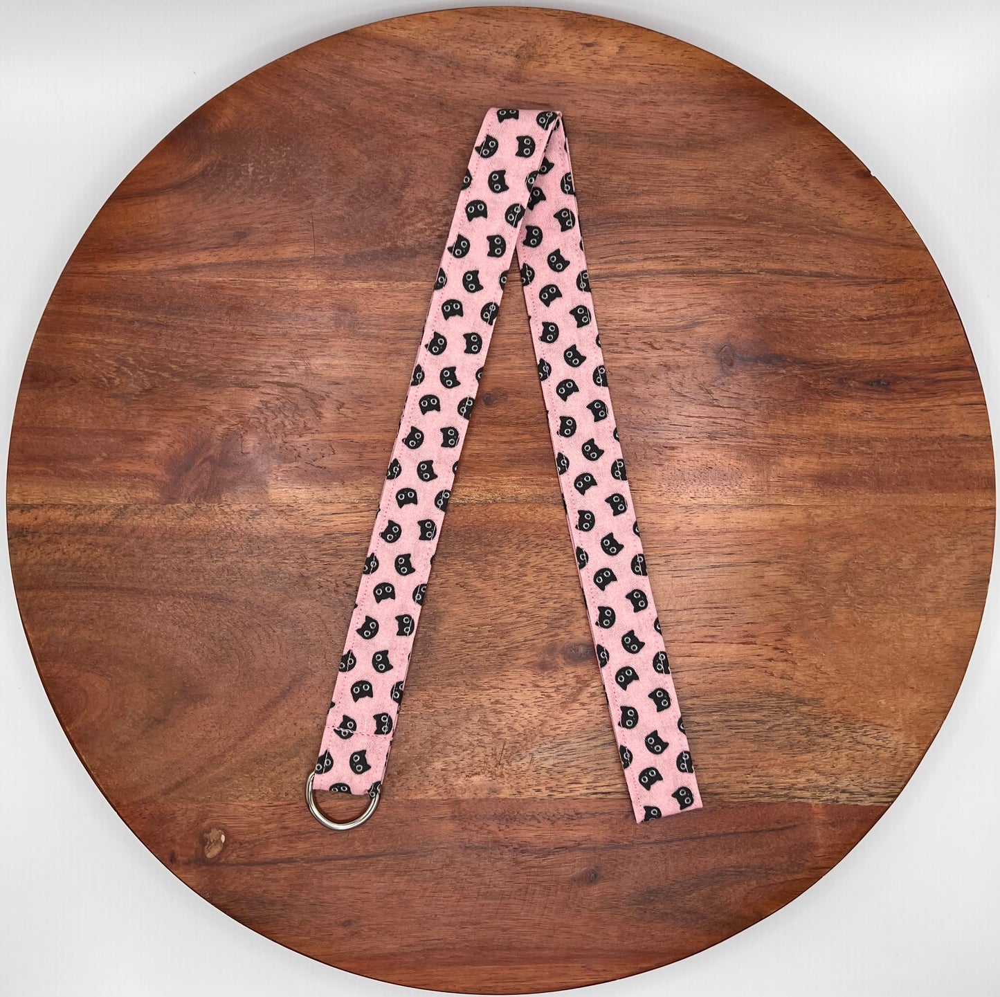 Pink Black Cat Lanyards