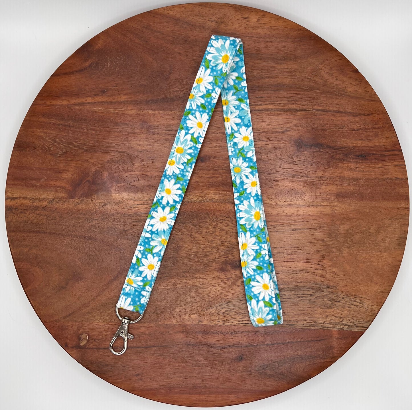 Teal Daisy Lanyard