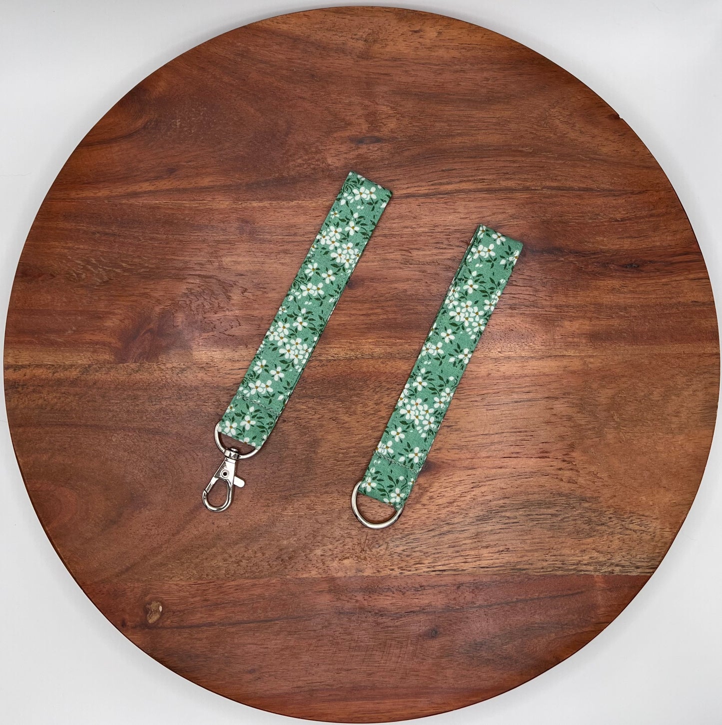 Green Floral Lanyard