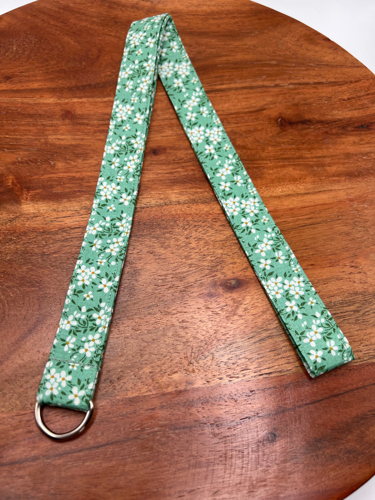 Green Floral Lanyard