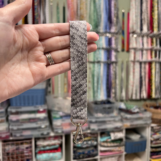 Gray Honeycomb Wristlet