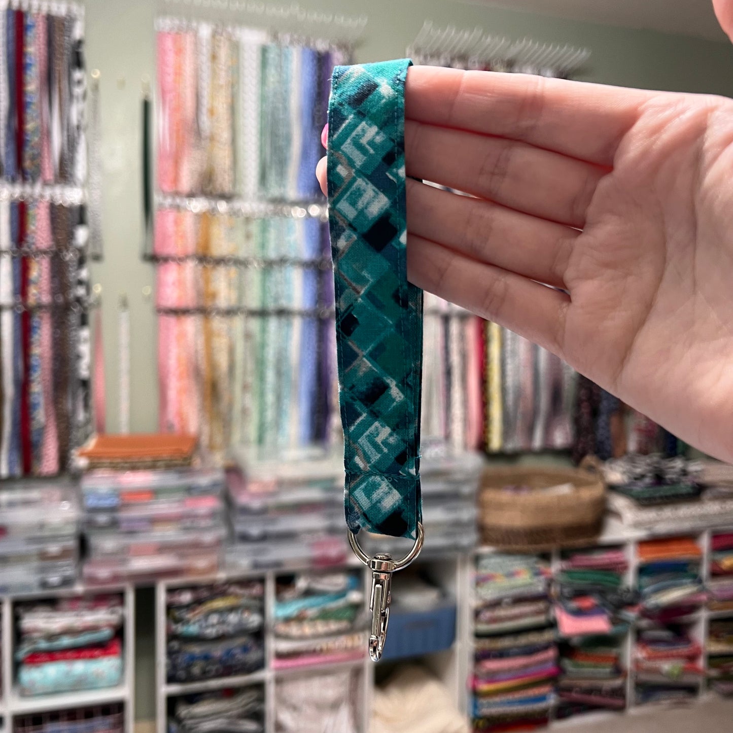 Turquoise Diamond Wristlet