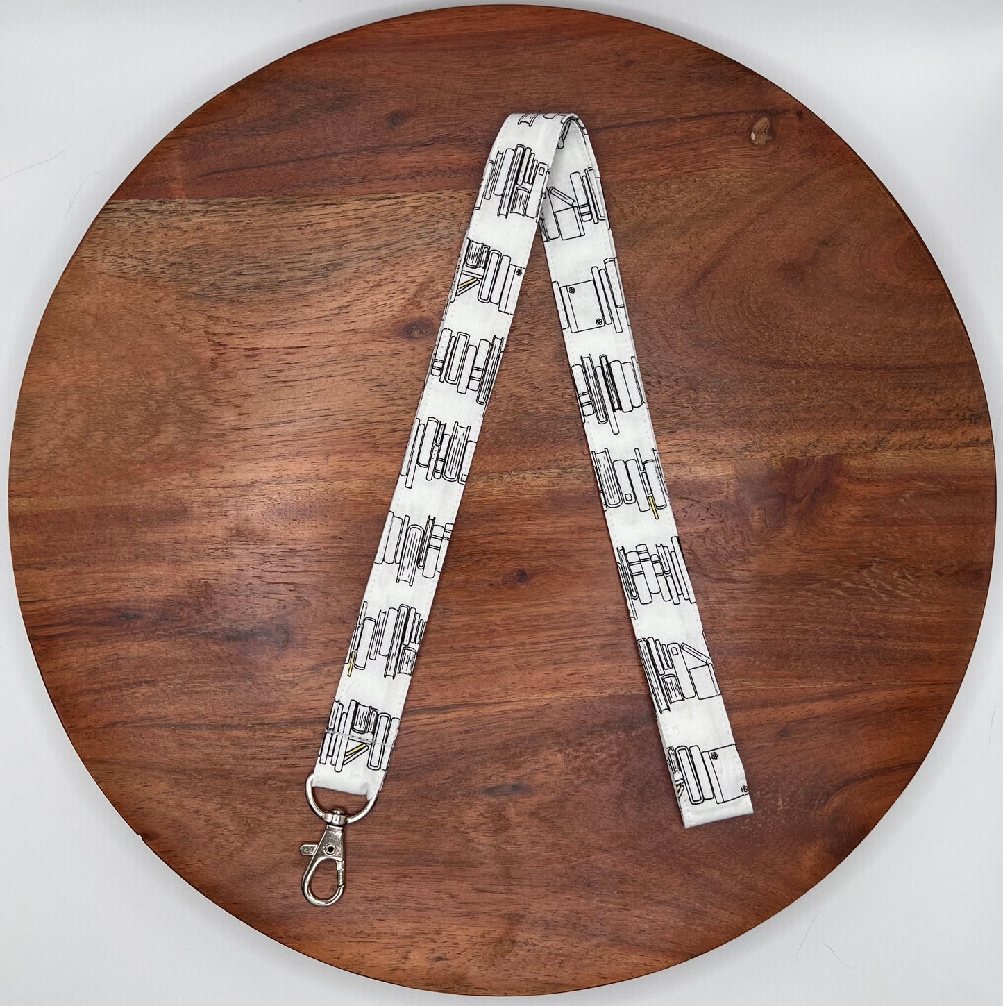 Black and White Books Lanyard