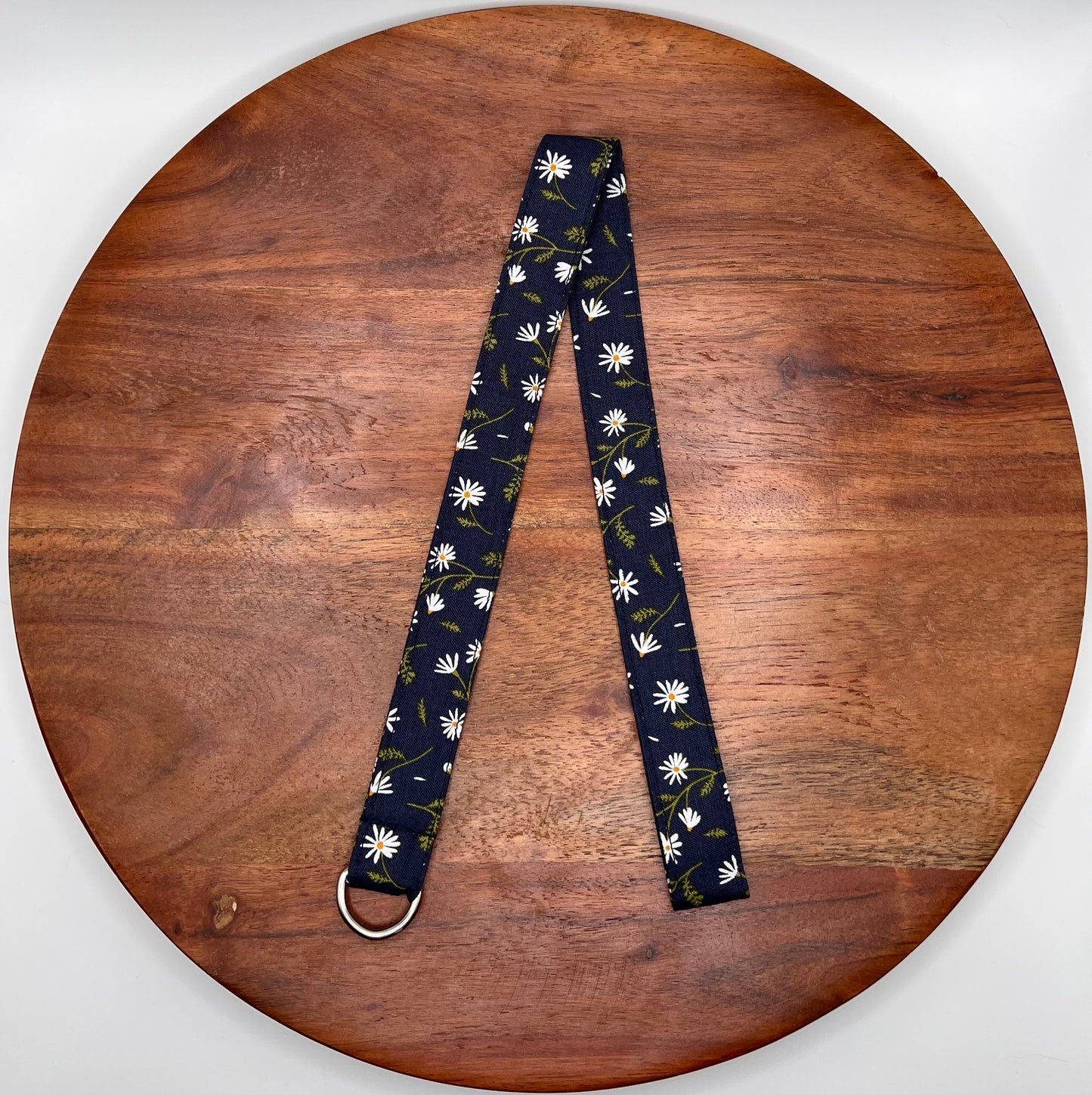 Navy Floral Lanyard