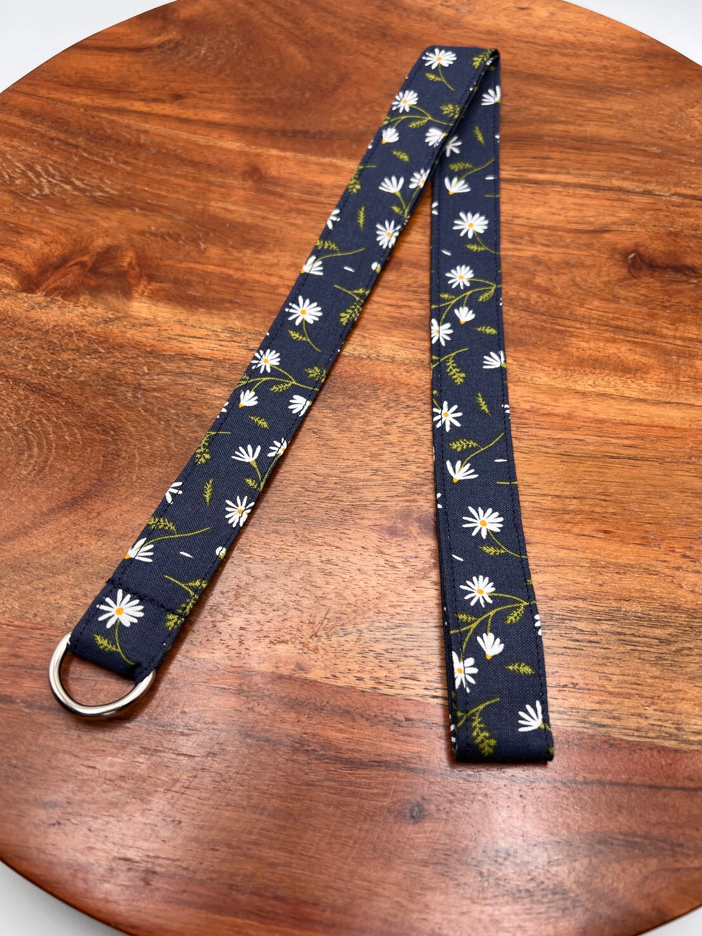 Navy Floral Lanyard