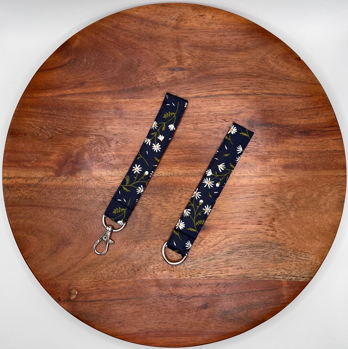 Navy Floral Lanyard