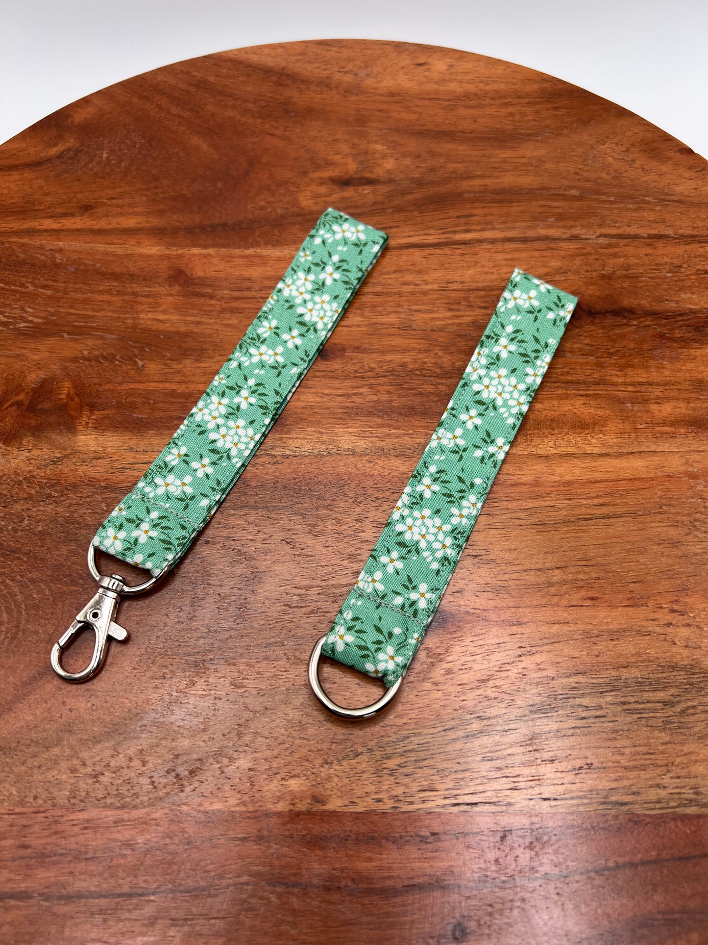 Green Floral Lanyard