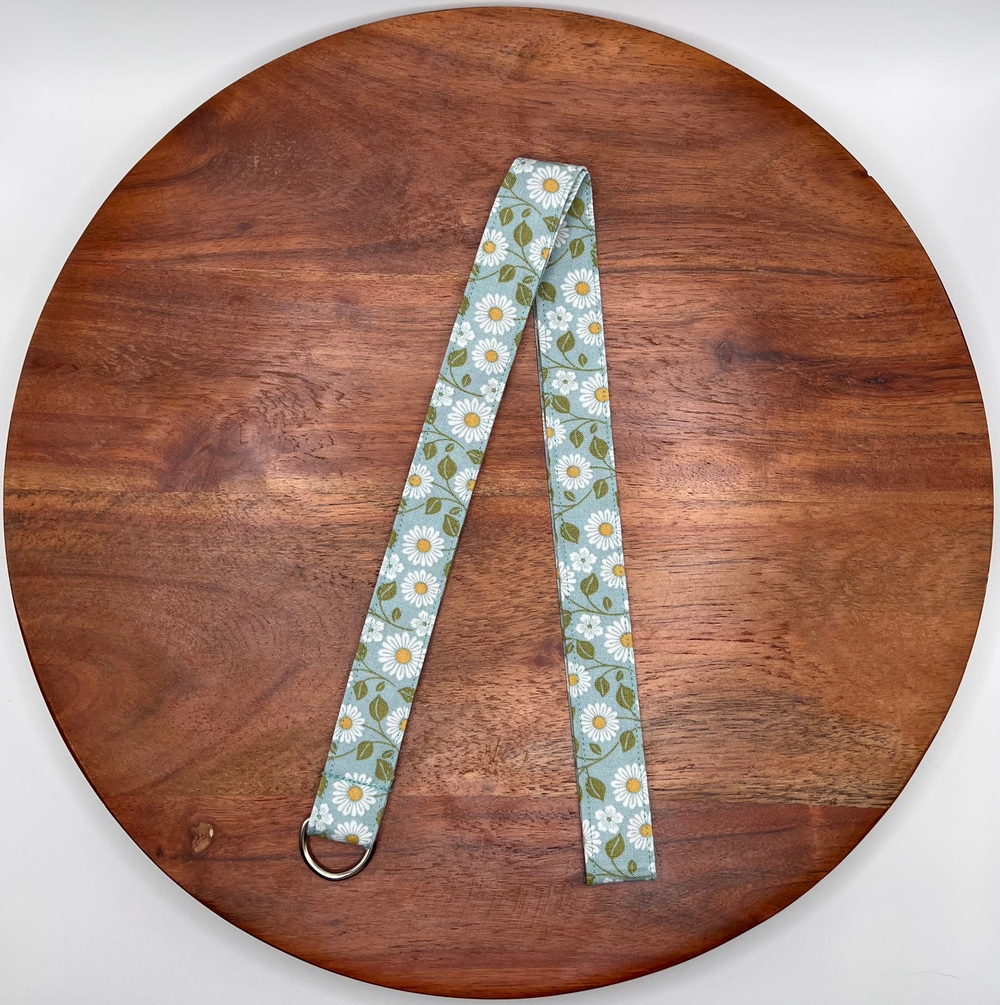 Teal Floral Lanyard