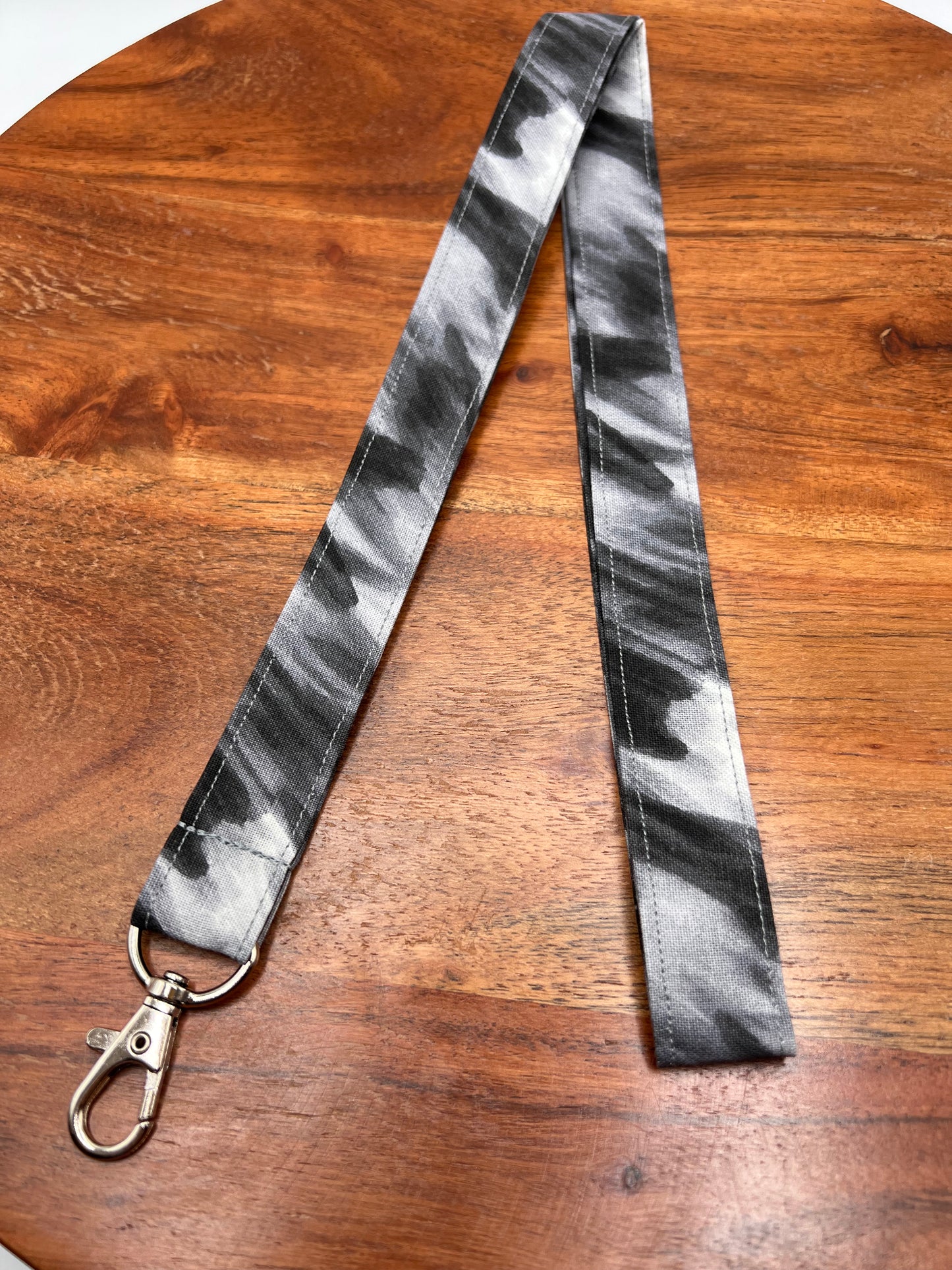 Black Paint Stroke Lanyard