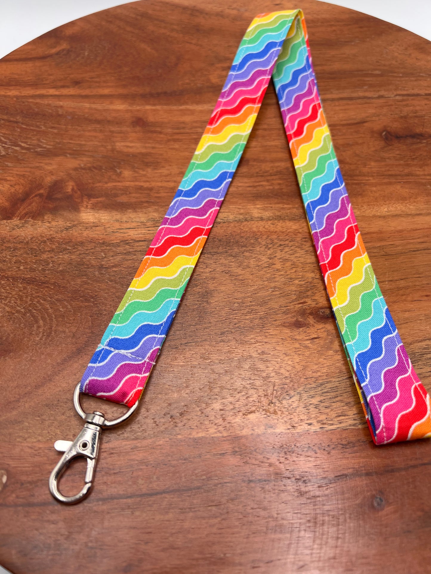 Rainbow Wave Lanyards