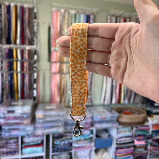 Light Orange Dot Wristlet