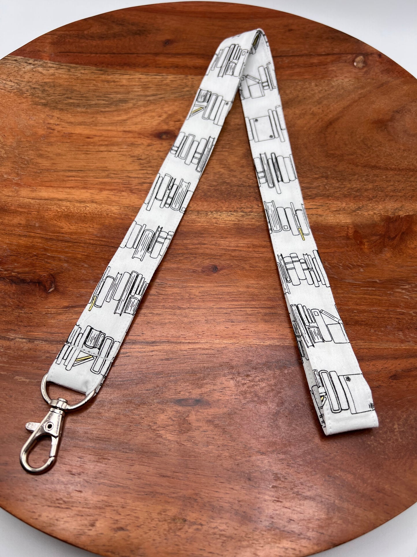 Black and White Books Lanyard