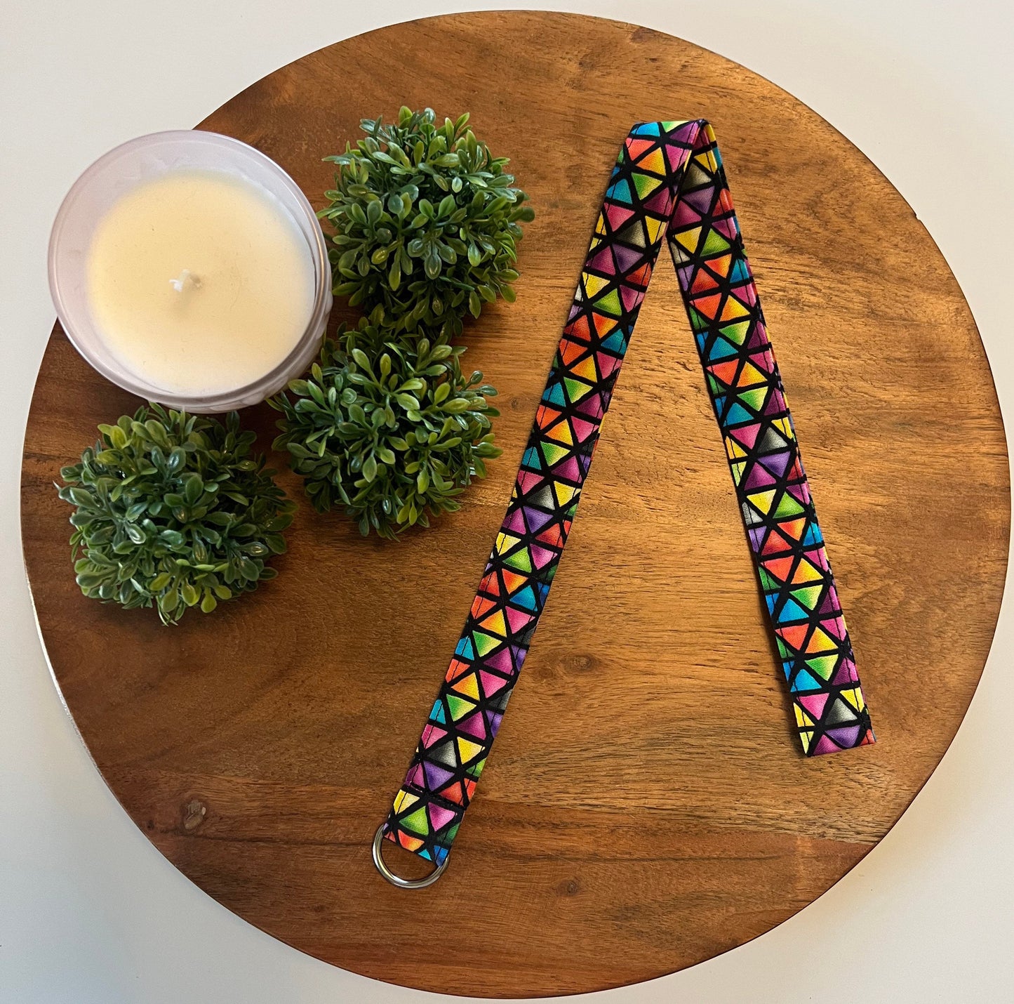 Stained Glass Triangle Lanyards