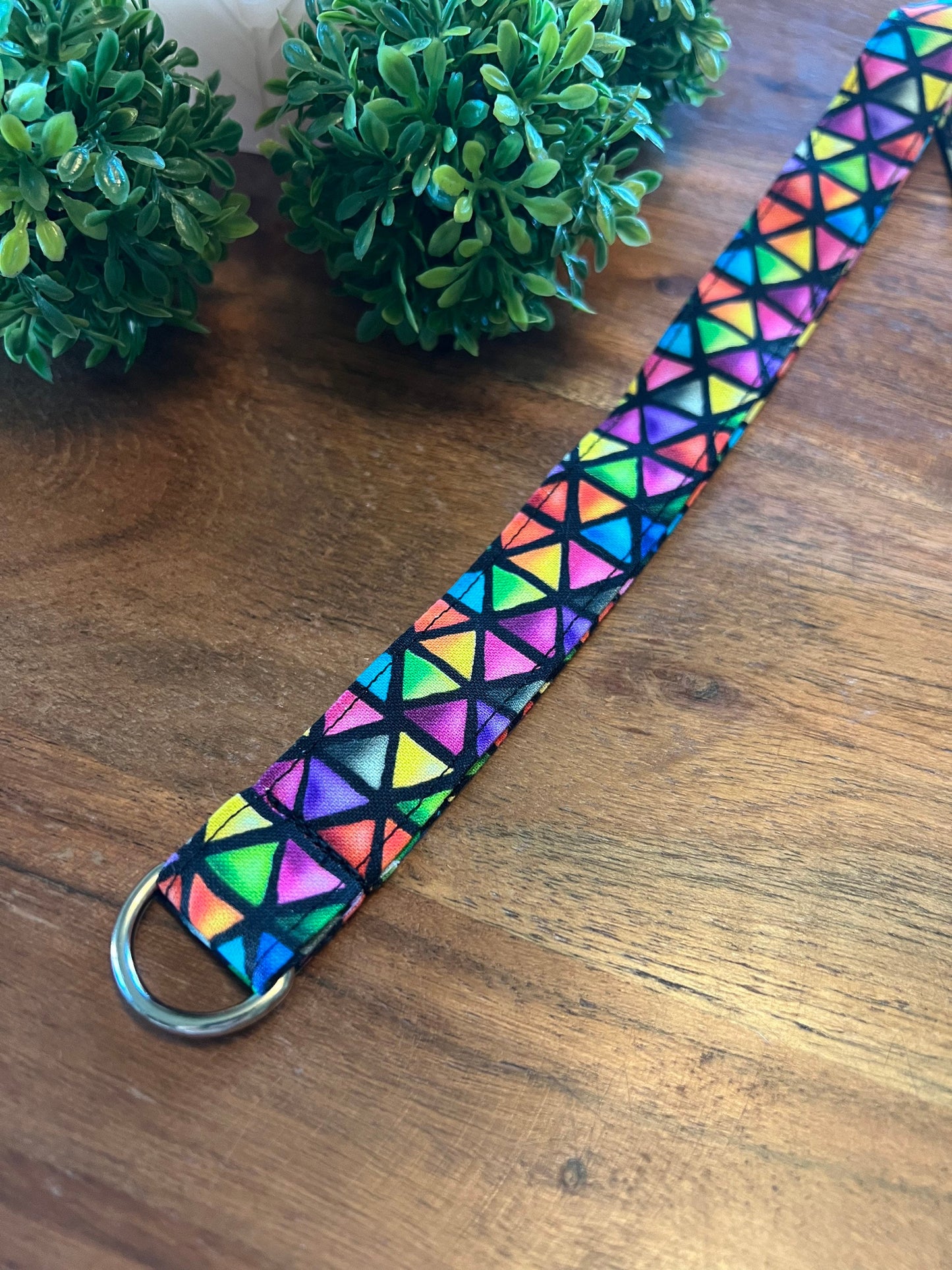 Stained Glass Triangle Lanyards