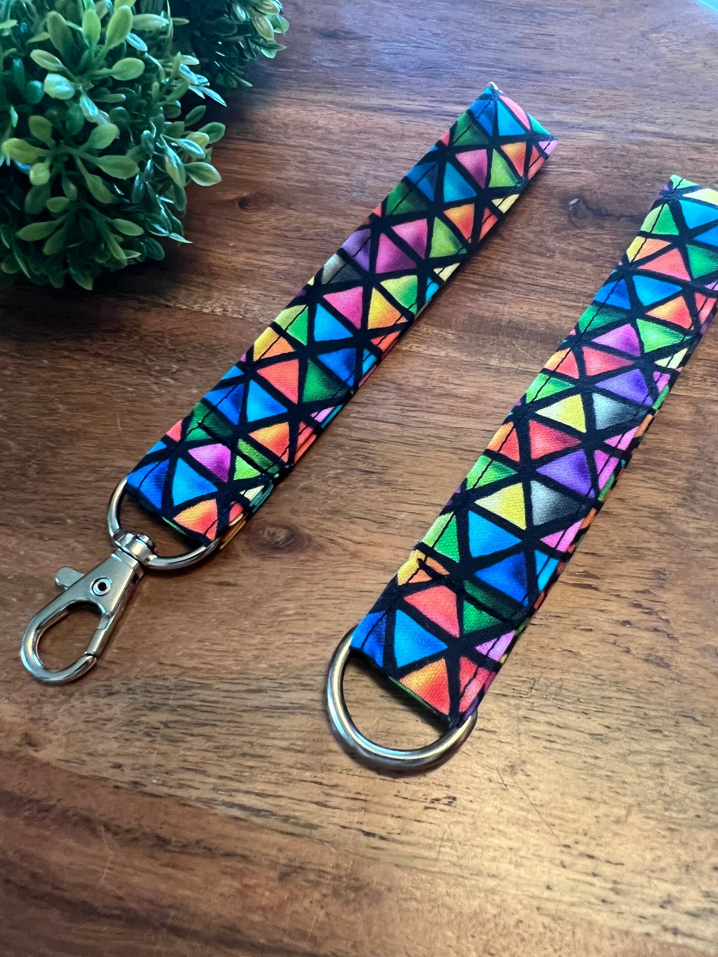 Stained Glass Triangle Lanyards