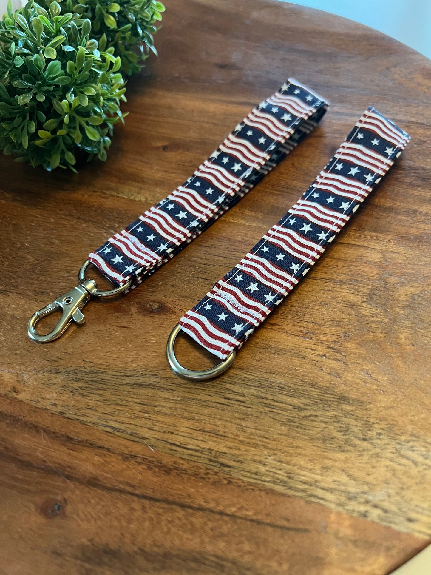 American Flag Striped Lanyards