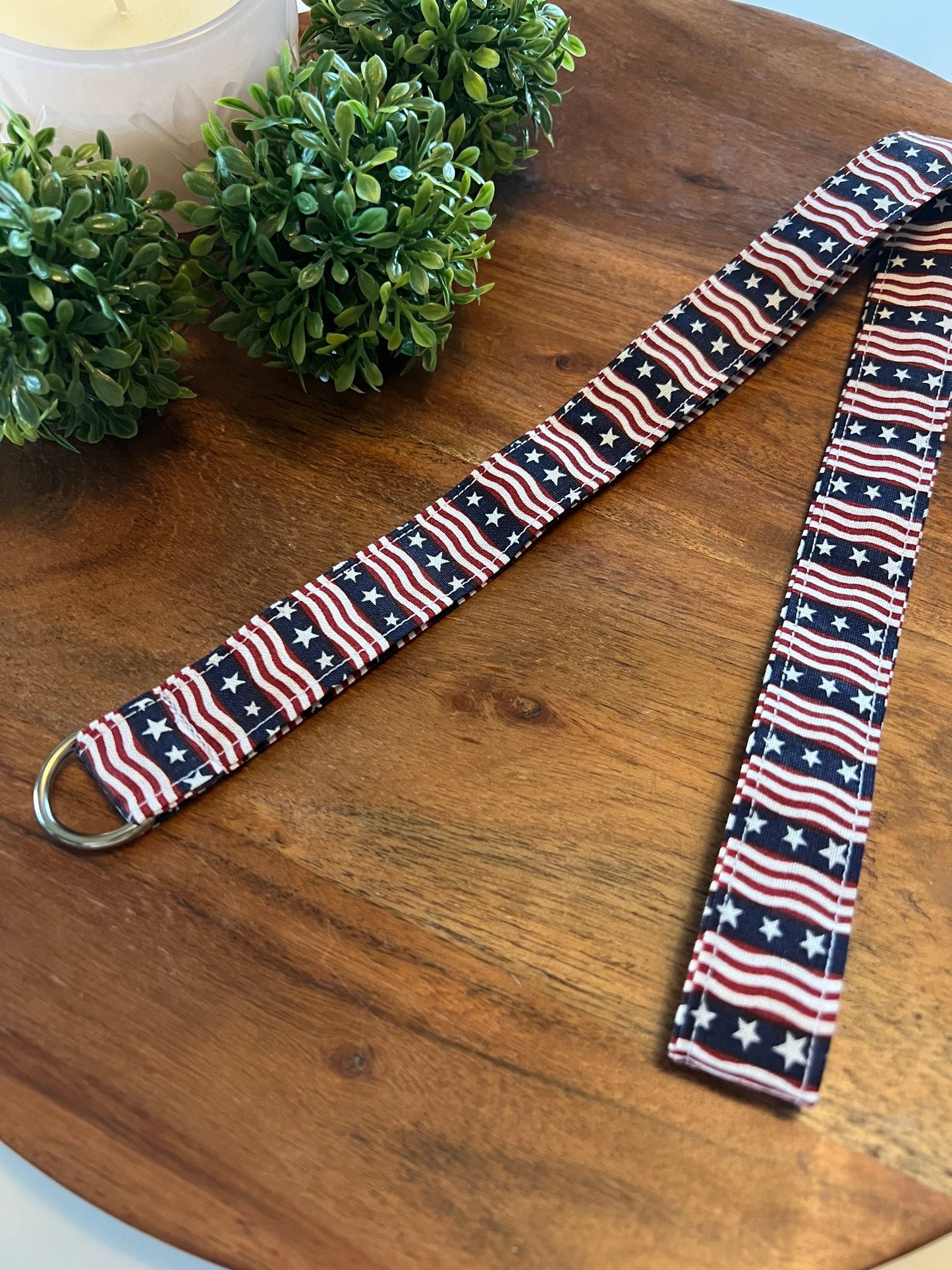 American Flag Striped Lanyards