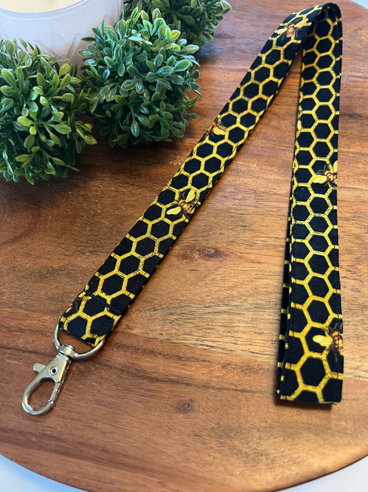 Bee and Honeycomb Lanyards