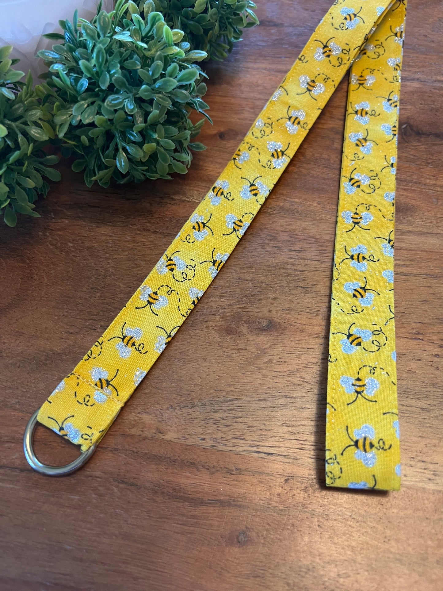 Yellow Bees with Glitter Lanyards