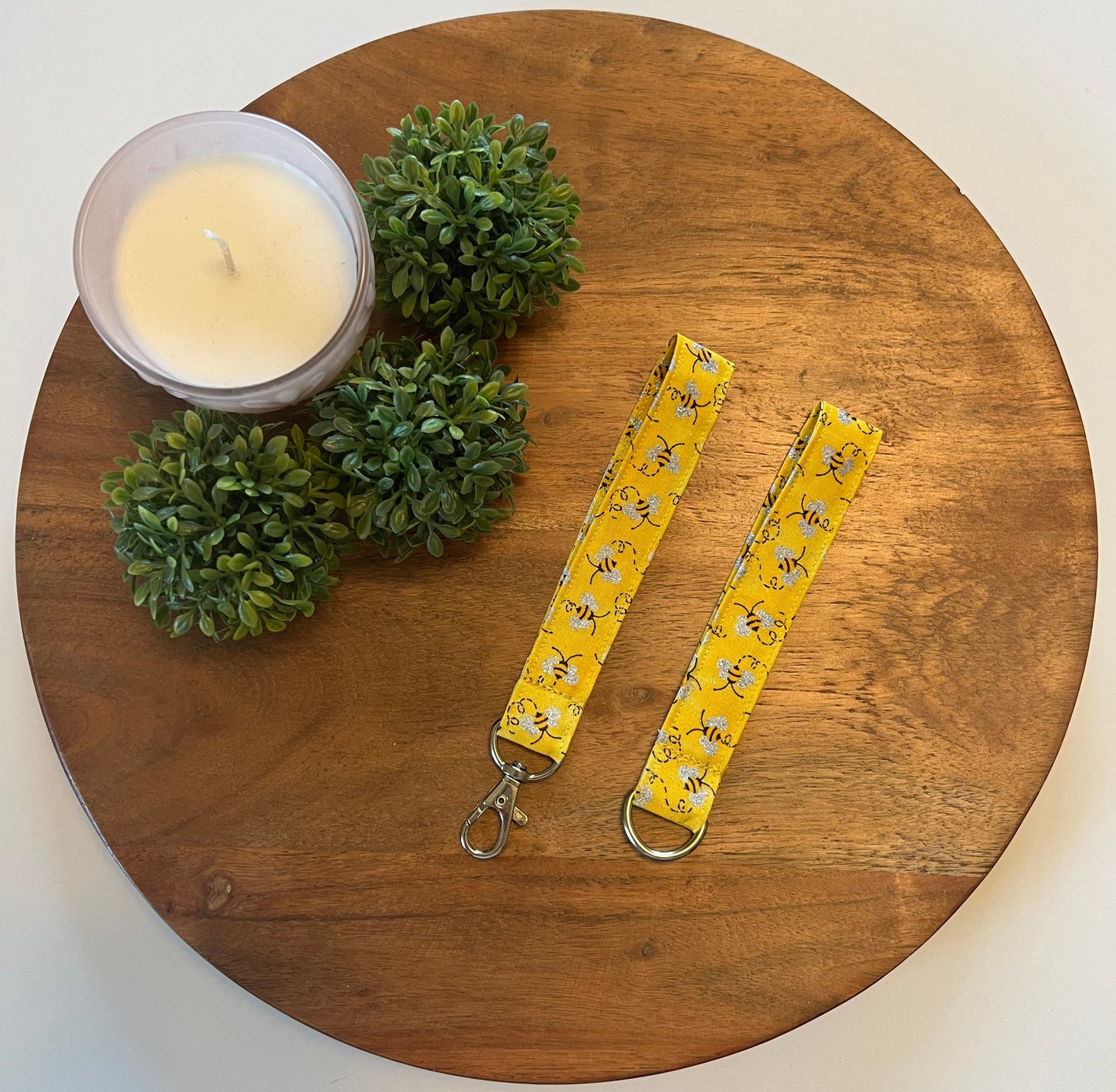 Yellow Bees with Glitter Lanyards