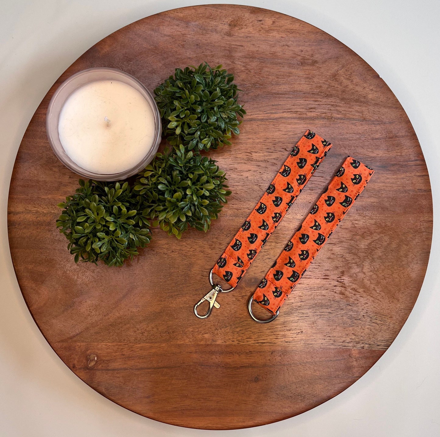 Last Chance! - Orange Black Cat Lanyards