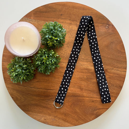 Black Polka Dot Lanyards