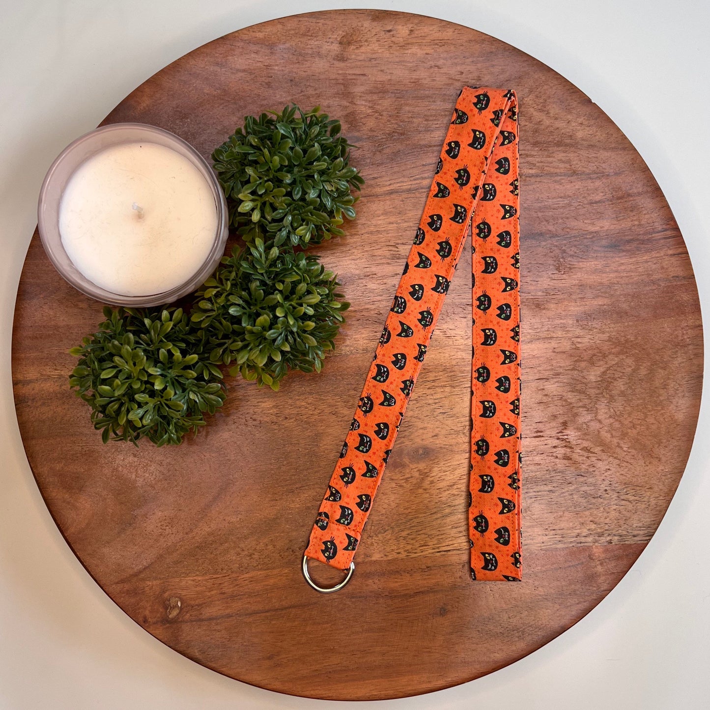 Last Chance! - Orange Black Cat Lanyards