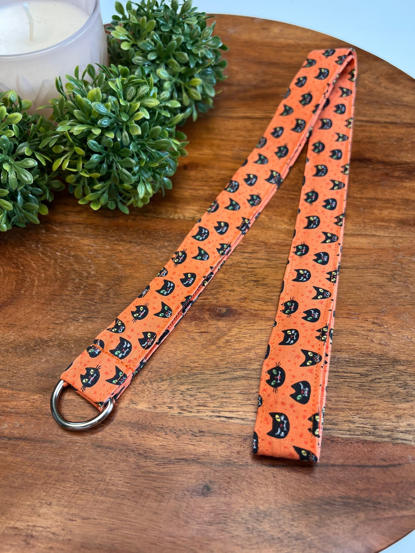 Last Chance! - Orange Black Cat Lanyards