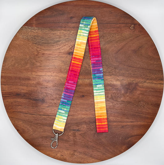 Rainbow Stripe Lanyards