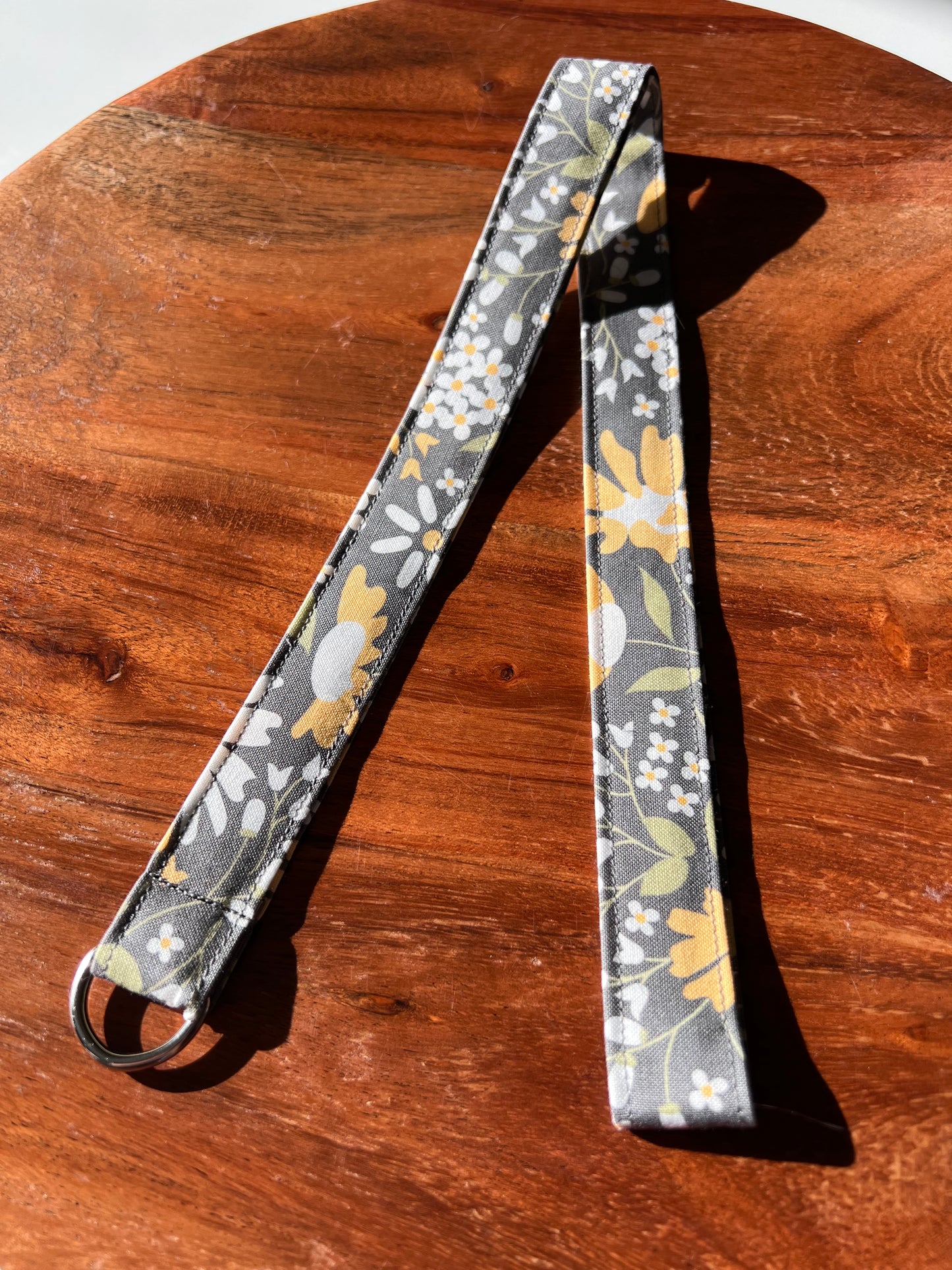 Gray and Yellow Daisy Lanyards