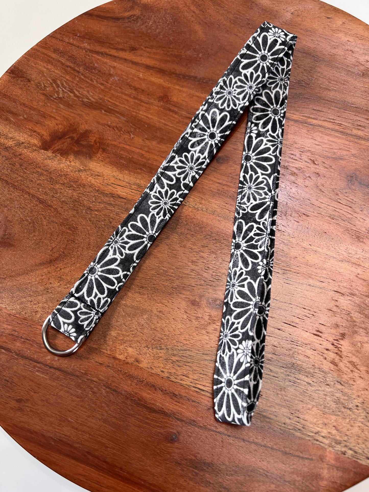 Black and White Flower Lanyards