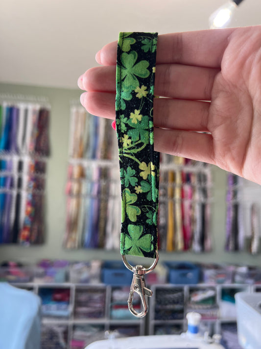 Glitter Shamrock Wristlet