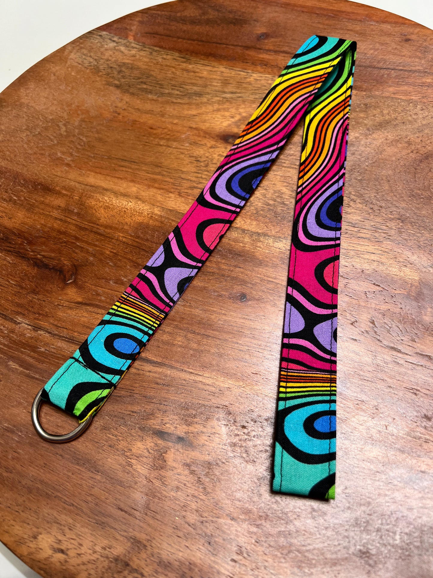 Rainbow Paint Pour Lanyards