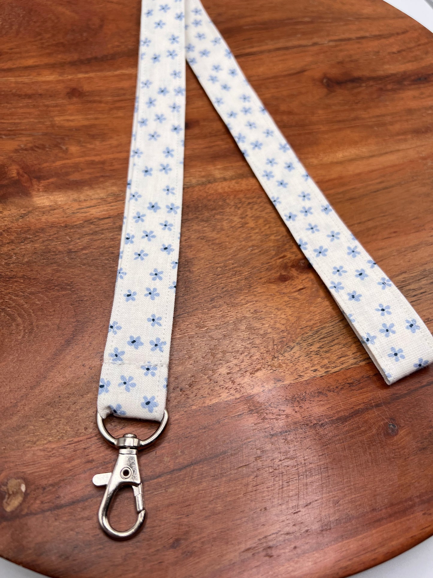 Tiny Blue Flower Lanyard