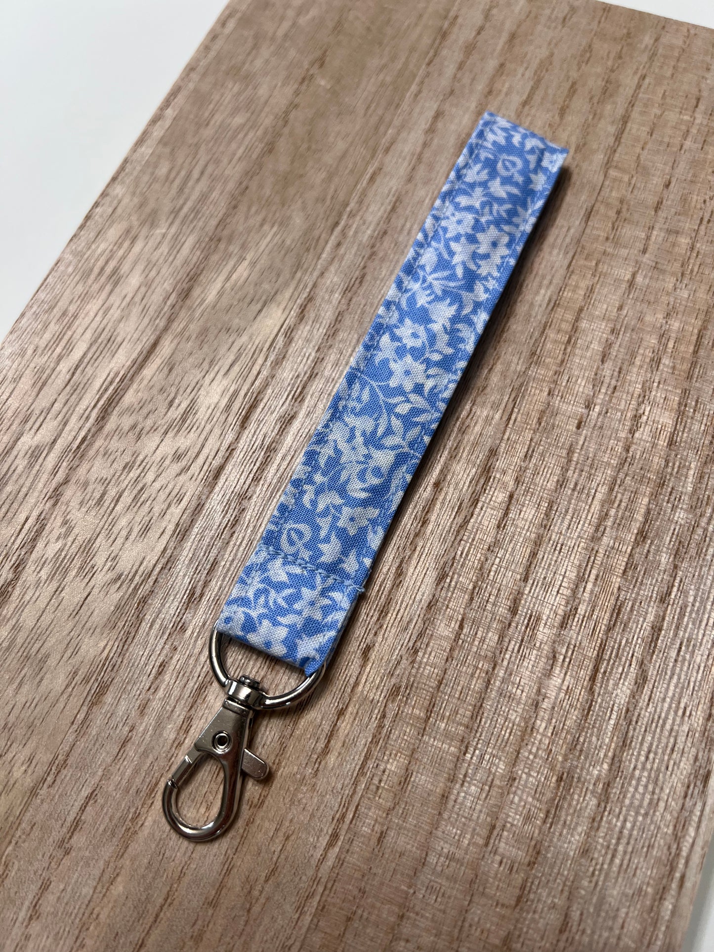 Sky Blue Floral Lanyard