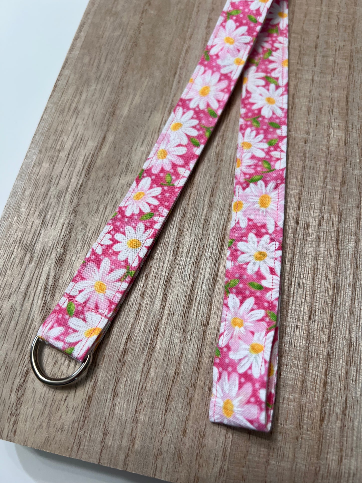 Pink Daisy Lanyard