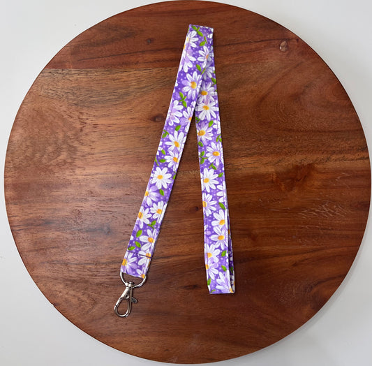 Purple Daisy Lanyard