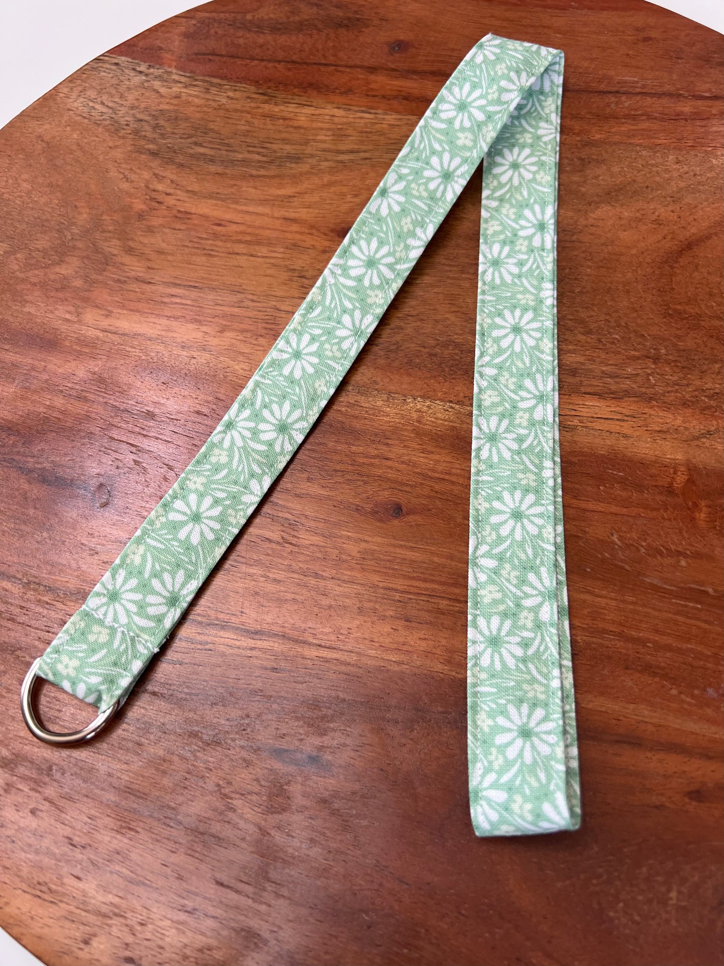 Soft Green Floral Lanyard