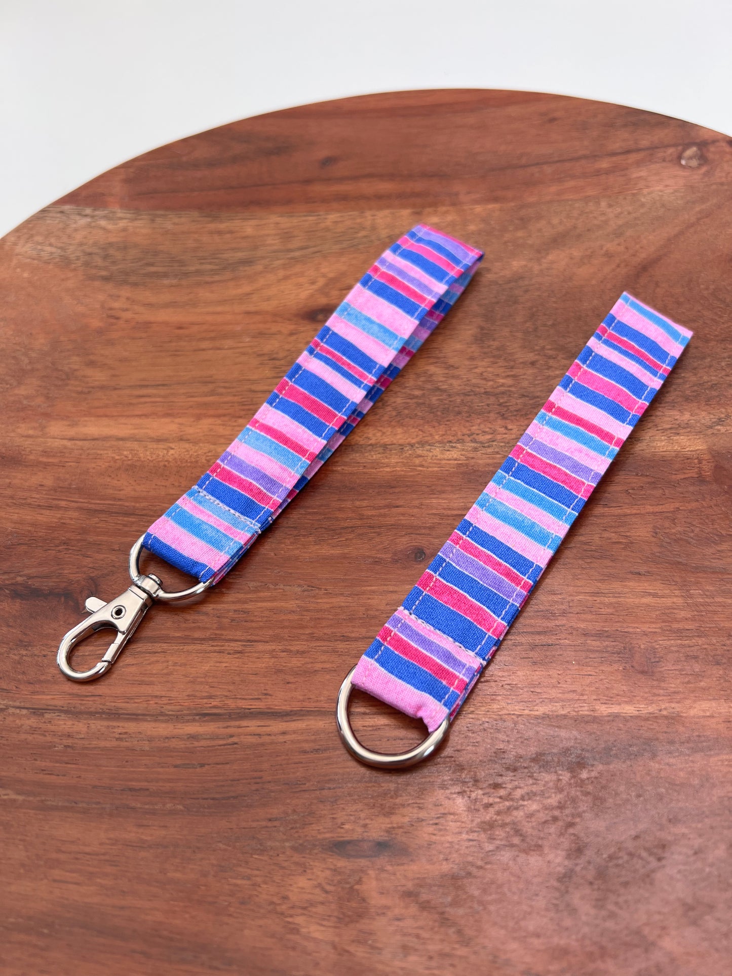 Pink, Purple, and Blue Stripe Lanyards