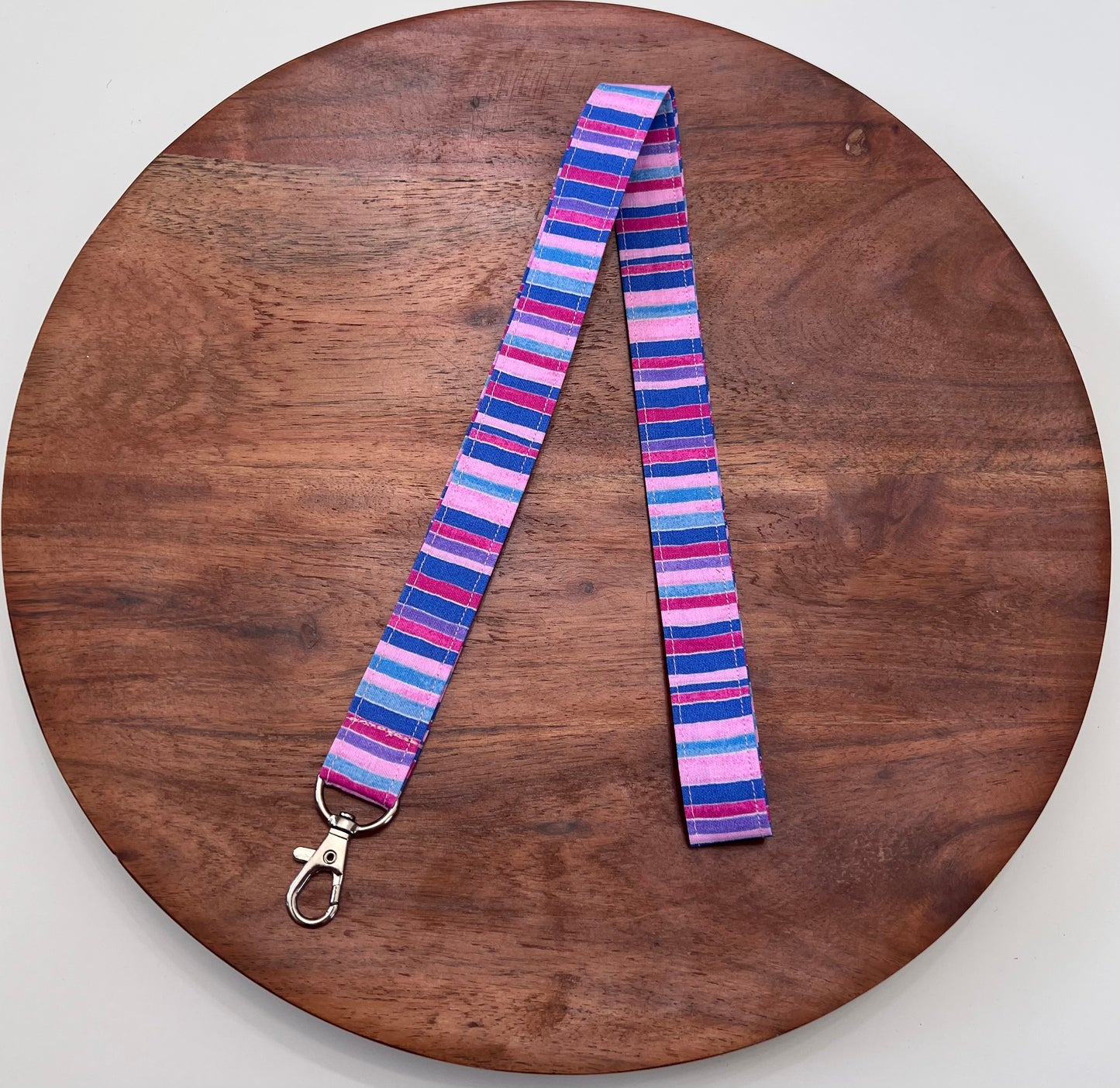 Pink, Purple, and Blue Stripe Lanyards