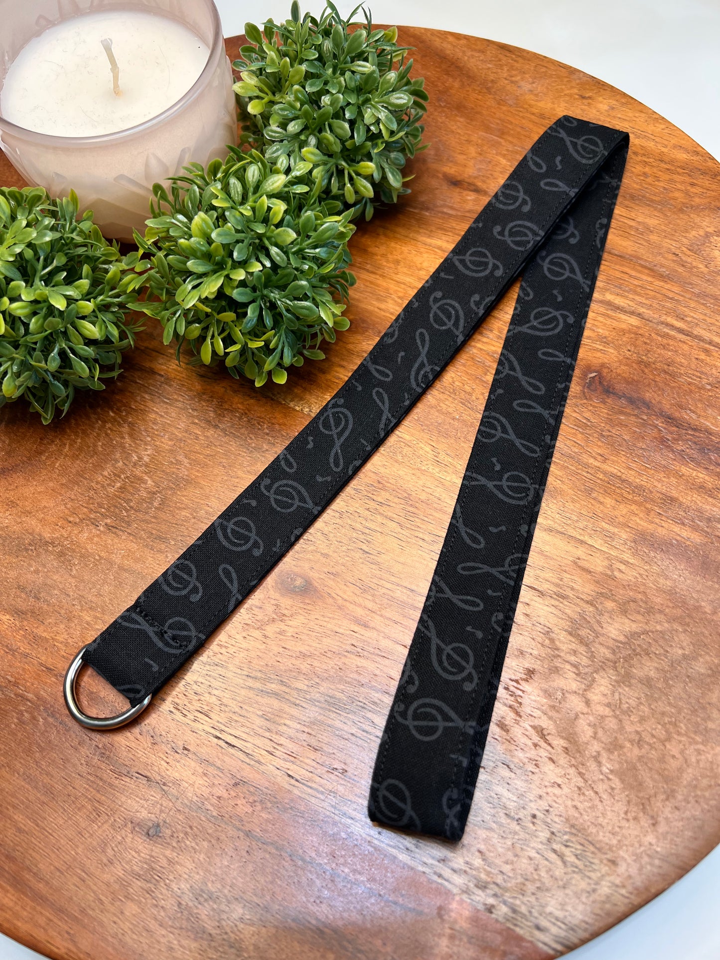 Black Music Note Lanyards