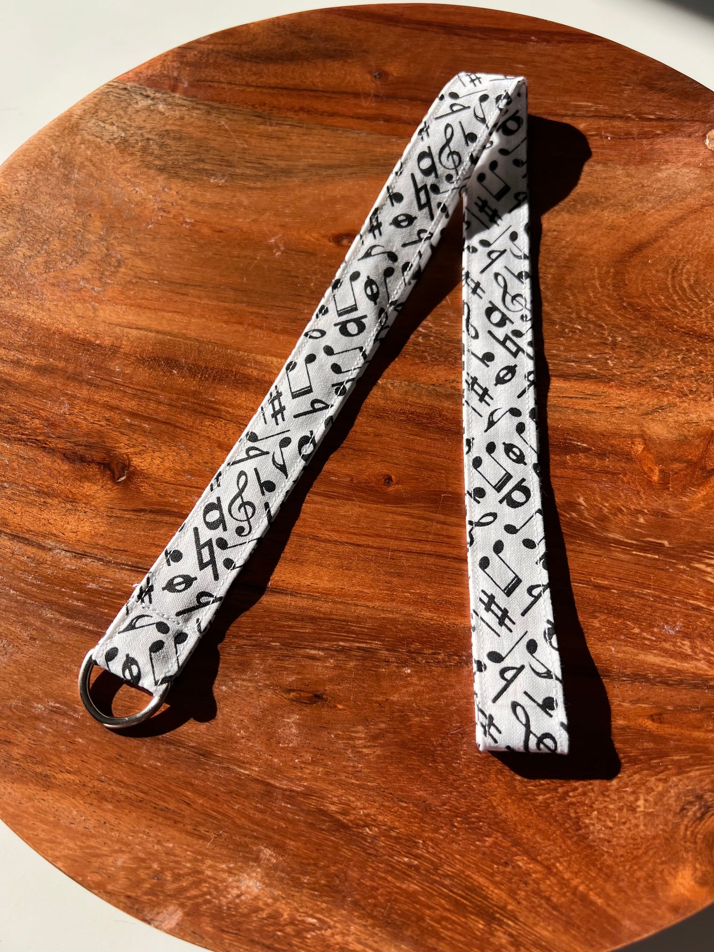 Black and White Music Note Lanyards