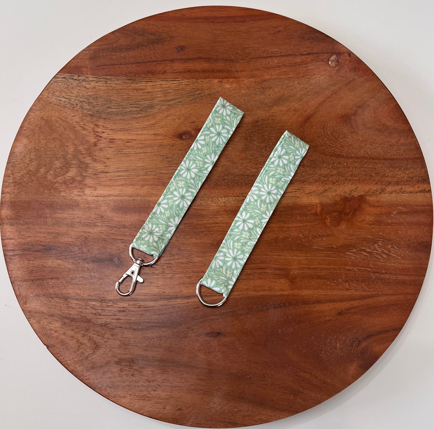 Soft Green Floral Lanyard