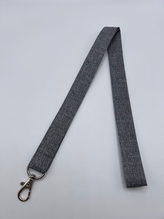 Gray Burlap Tonal Lanyards