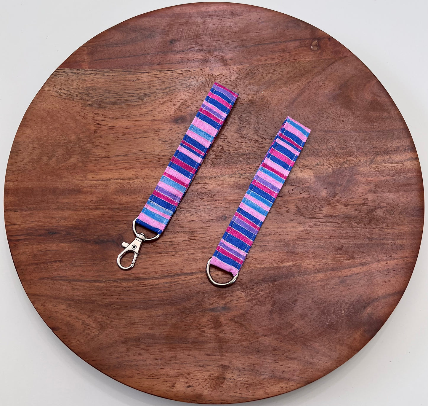 Pink, Purple, and Blue Stripe Lanyards