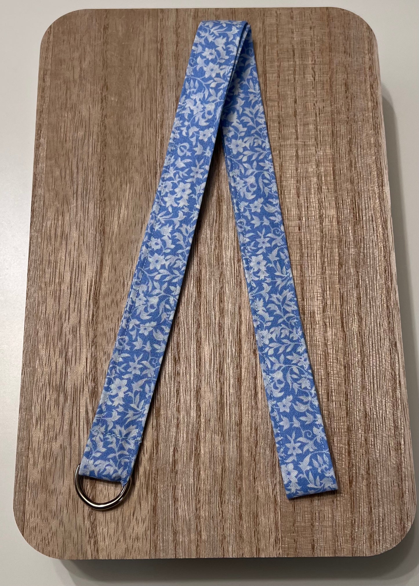 Sky Blue Floral Lanyard