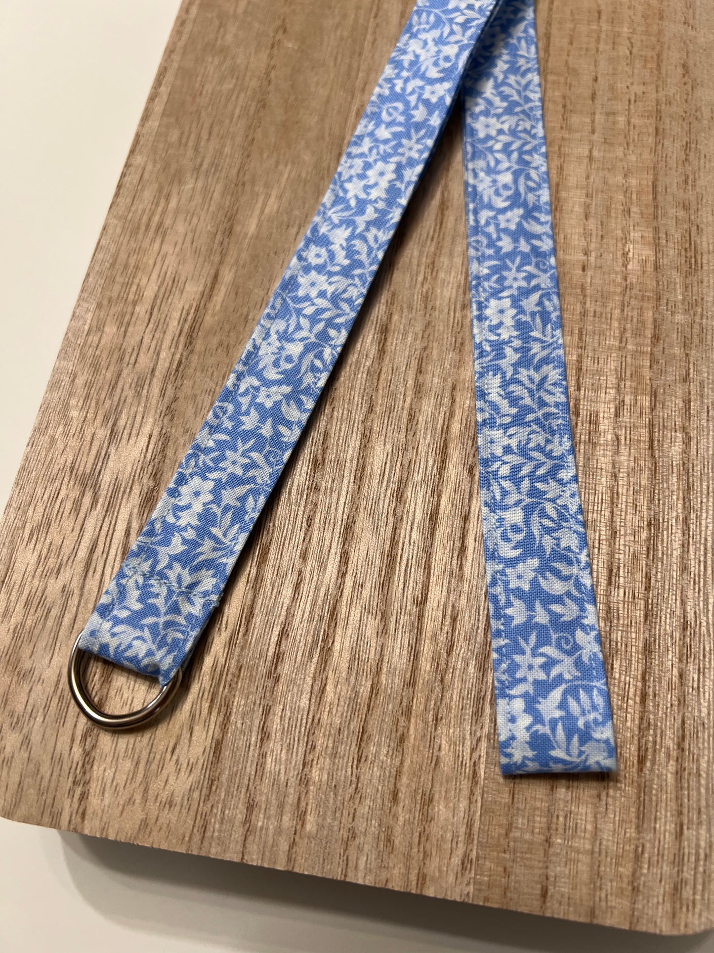 Sky Blue Floral Lanyard