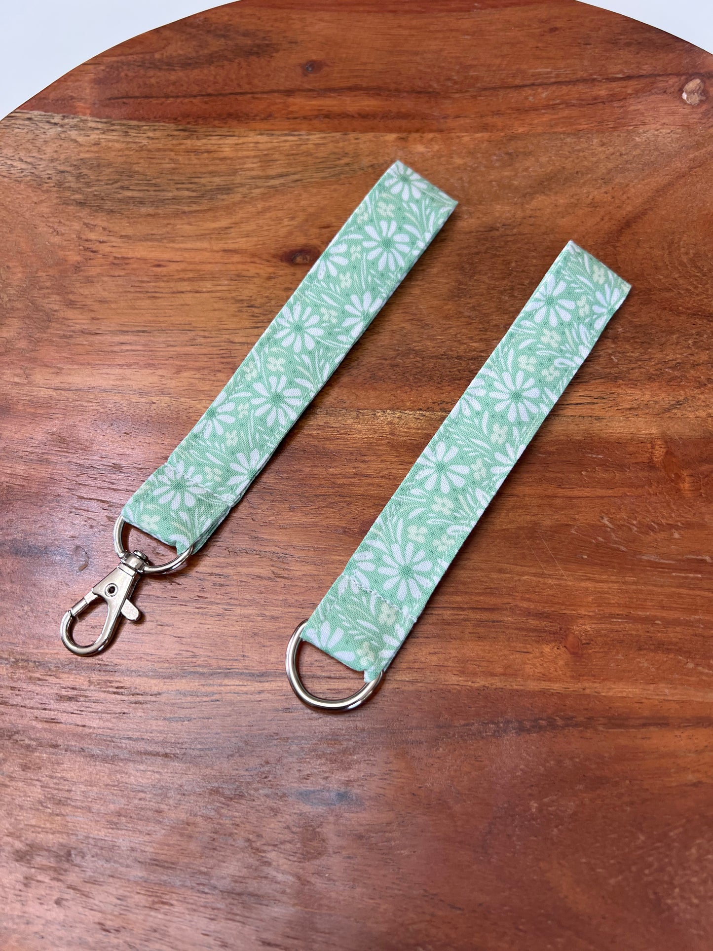 Soft Green Floral Lanyard