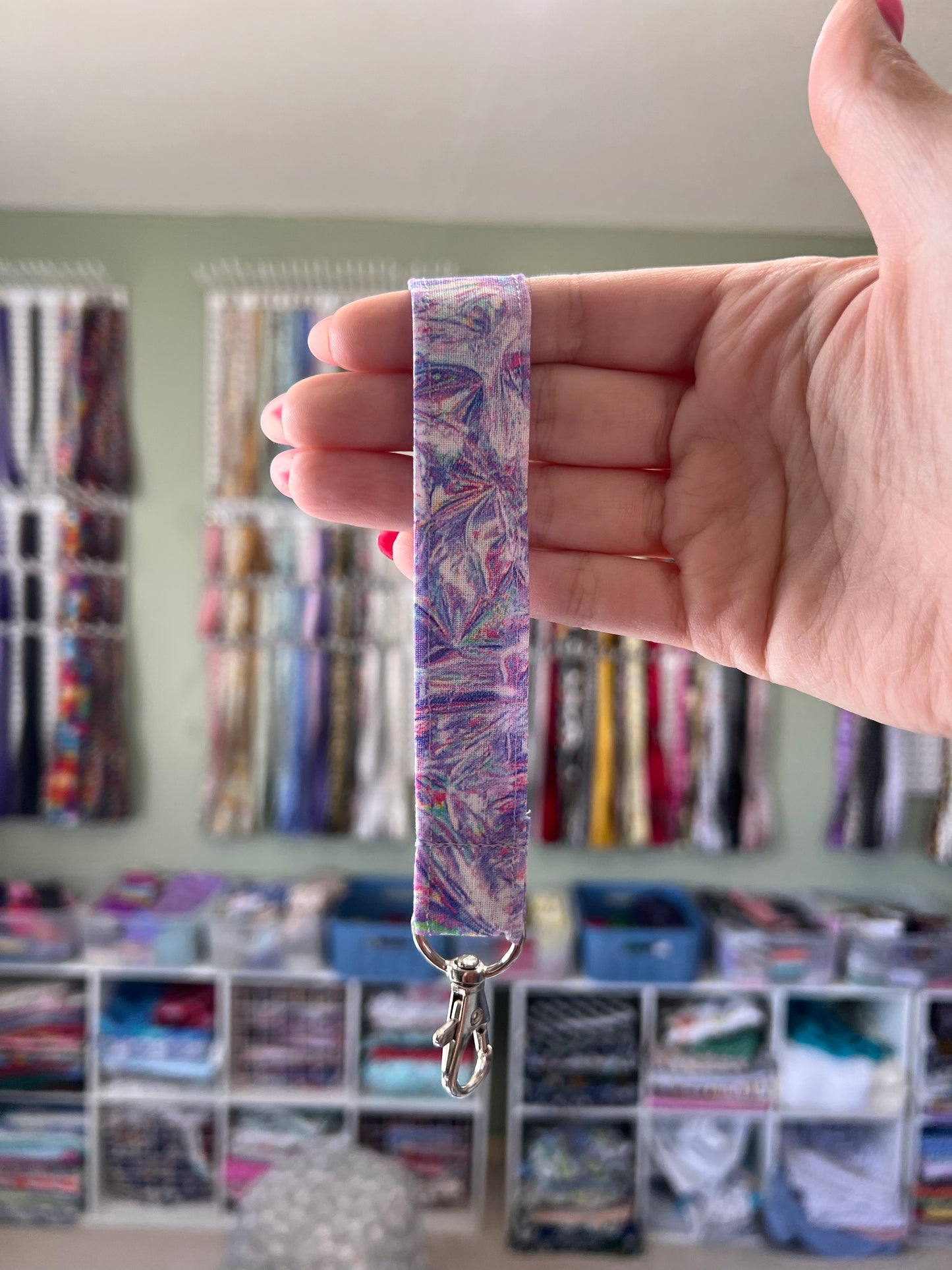 Purple Kaleidoscope Wristlet